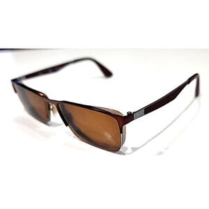 Ray Ban RB6335 2758 NO Lenses Brown Metal Rectangle Eyeglasses 54-17 145